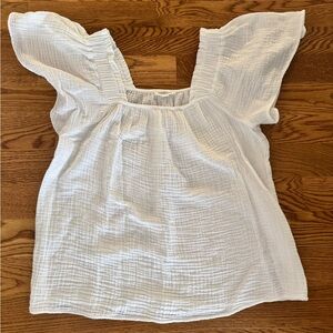 beachlunchlounge White Textured Blouse